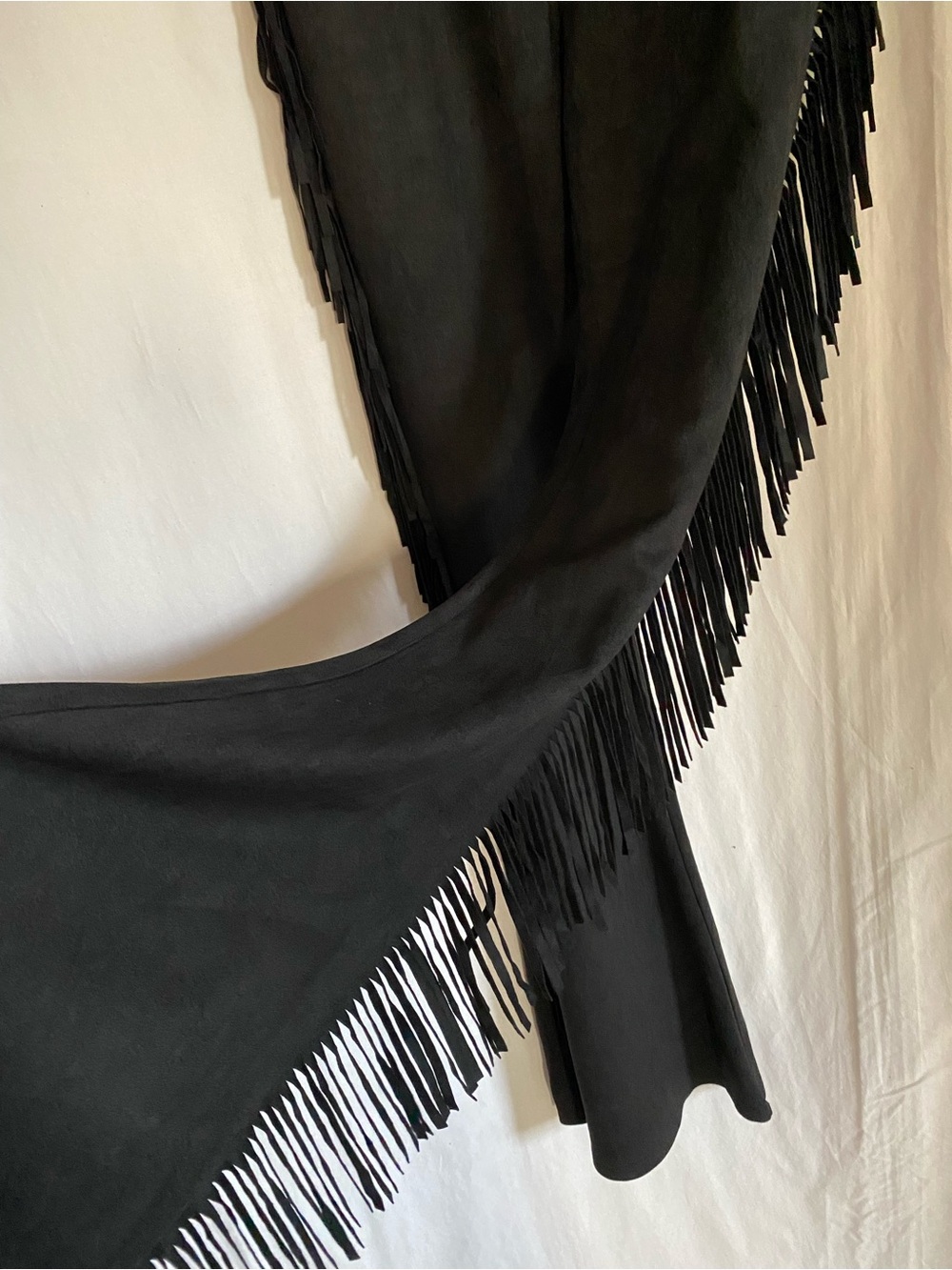 Vocal Black Fringe Flare Pants